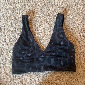 Lululemon Black Leopard Sports Bra